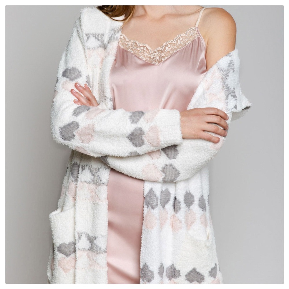 POL Sweetheart Berber Fleece Long Cardigan Robe - Picture 5 of 11